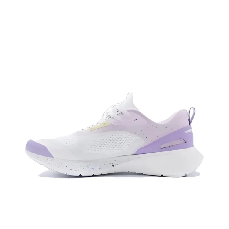 DECATHLON Cushioned Wear Resistant Breathable Low Top Running Shoes Women's White Purple-0