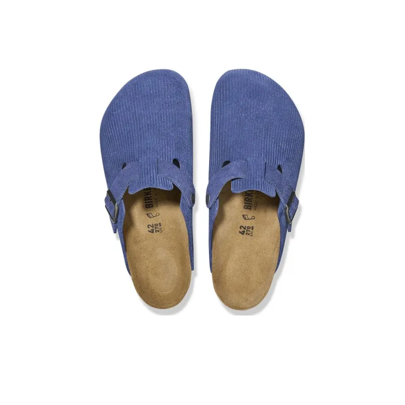 Birkenstock Boston Closed Toe Slippers Unisex Blue Narrow-2