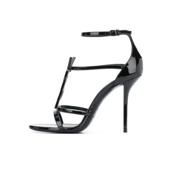SAINT LAURENT Cassandra One Strap Sandals Women's Black
