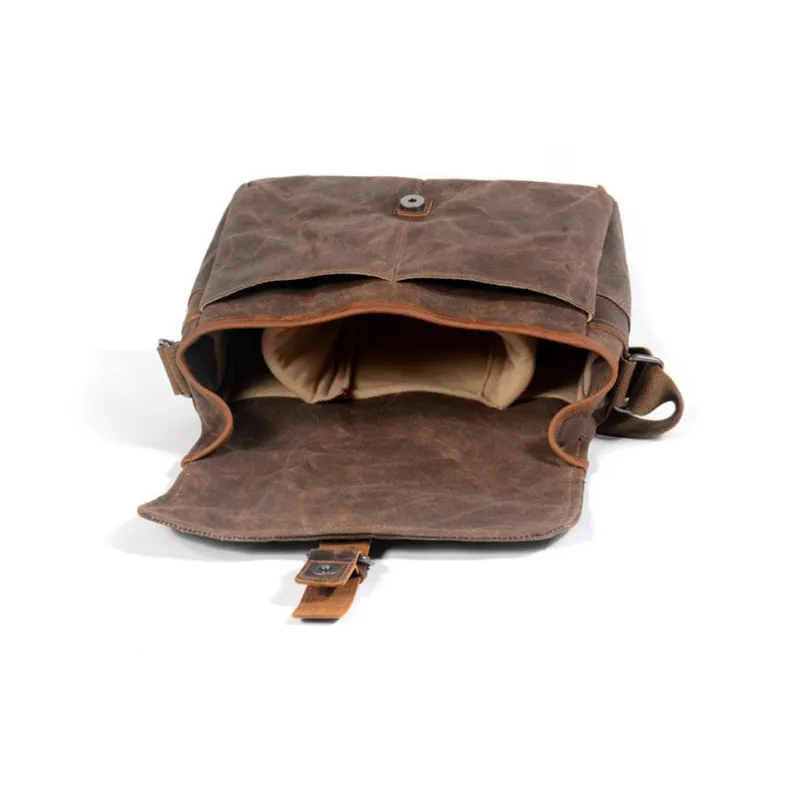 PULUWIRR Cowhide Patchwork Canvas Crossbody Bag Regular Unisex Dark Gray/Coffee/Army Green-3