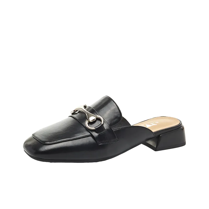 GNSJ Wrap toe Slippers 4cm Women's Black-1