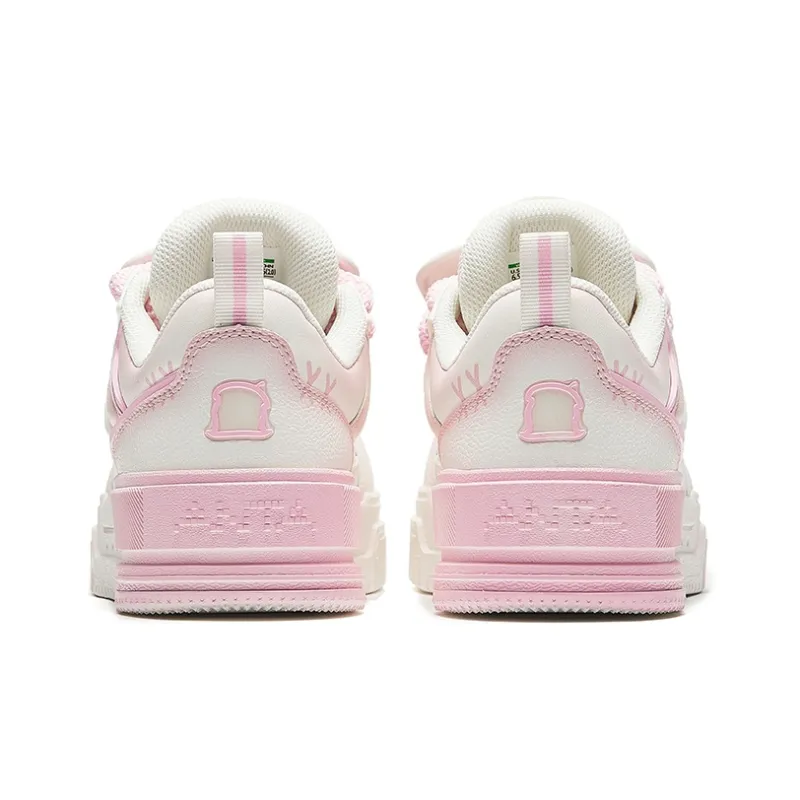 POP MART X Molly x Anta Collaboration 'TV SHOW' Low Top Casual Shoes Women's White Pink-3