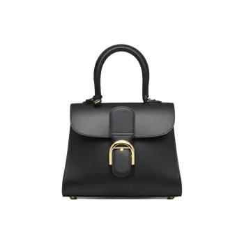Delvau Calfskin One Shoulder Handbags Women's Black