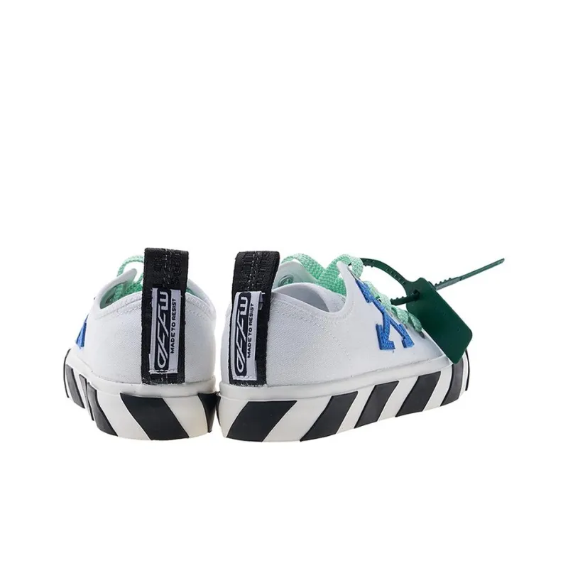 OFF WHITE Hybrid Low Vulcanized Canvas White Navy Blue-4