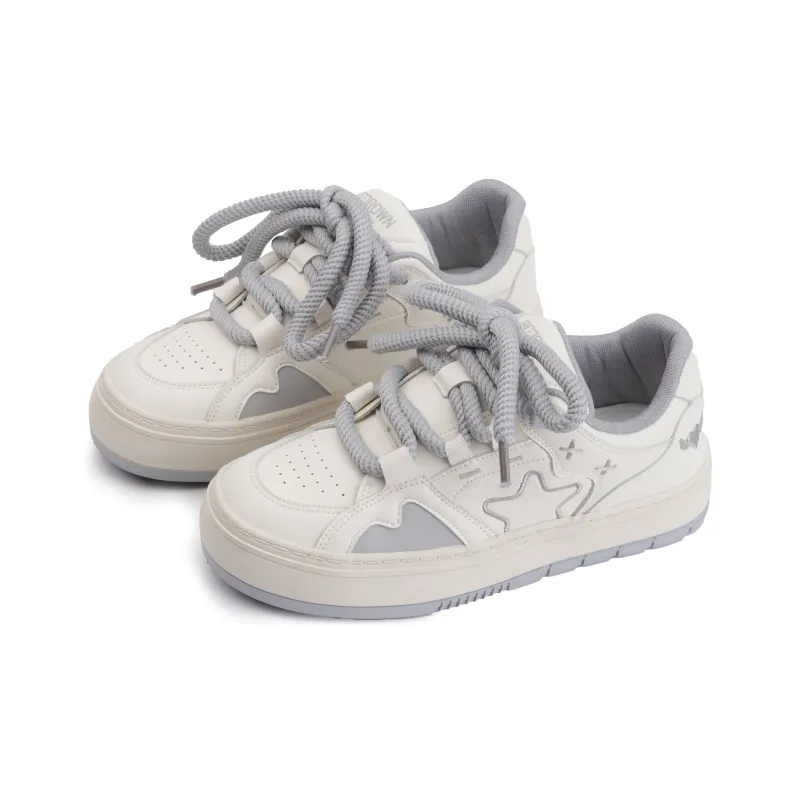 Shen Linsen Skateboard Shoes Women's Low Top White-3