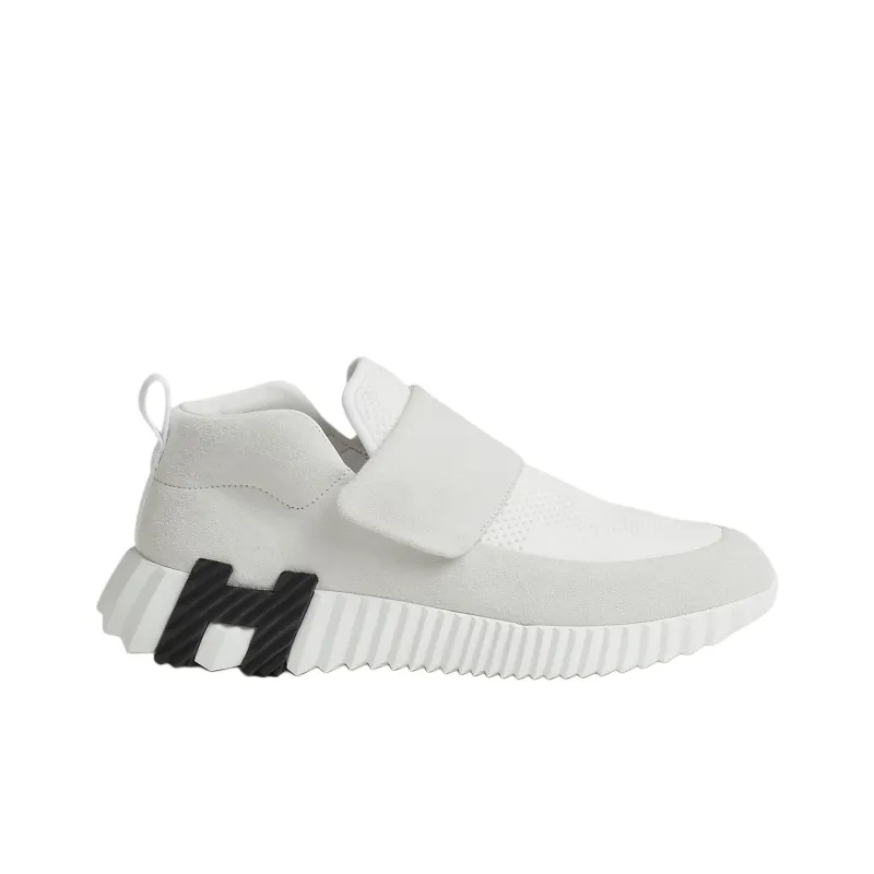 HERMES H Low Top Casual Shoes Women's White Gray-1