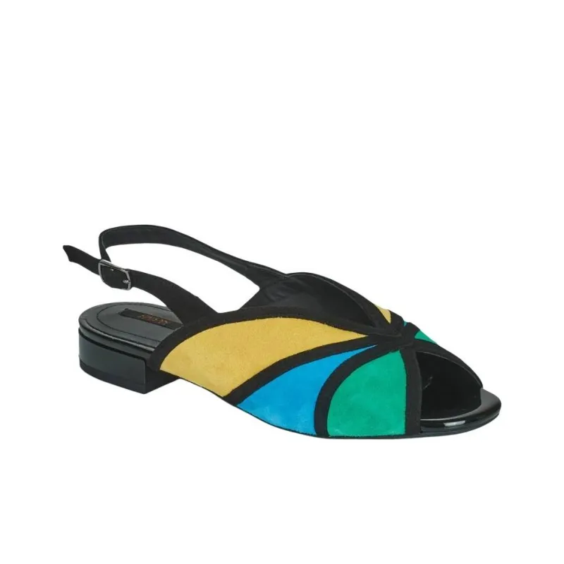 GEOX One Strap Sandals 0.5cm Women's Yellow Blue Green-3