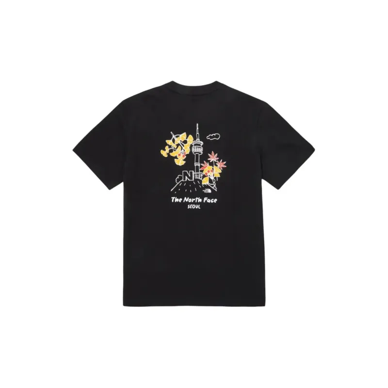 THE NORTH FACE Seoul Four Seasons S/S R/Tee T Shirt Men's Black-1