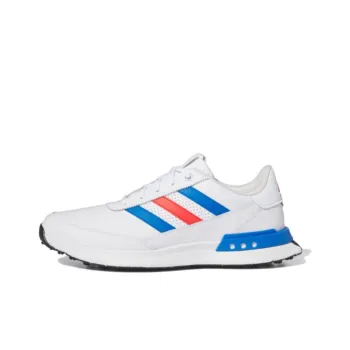 Adidas S2G Spikeless Leather 24 Cushioned Slip Resistant Low Top Golf Shoes Men's White Blue