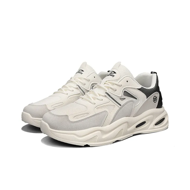 DEERWAY Cushioning Breathable Coverage Support Balance Lightweight Height Increasing Low Top Chunky Sneakers Men's-2