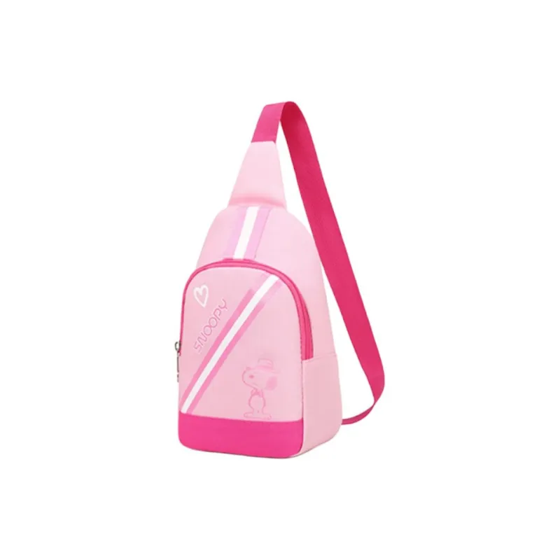 SNOOPY Polyester Crossbody Bag One Shoulder Sling Bag Regular Unisex Blue/Pink-5