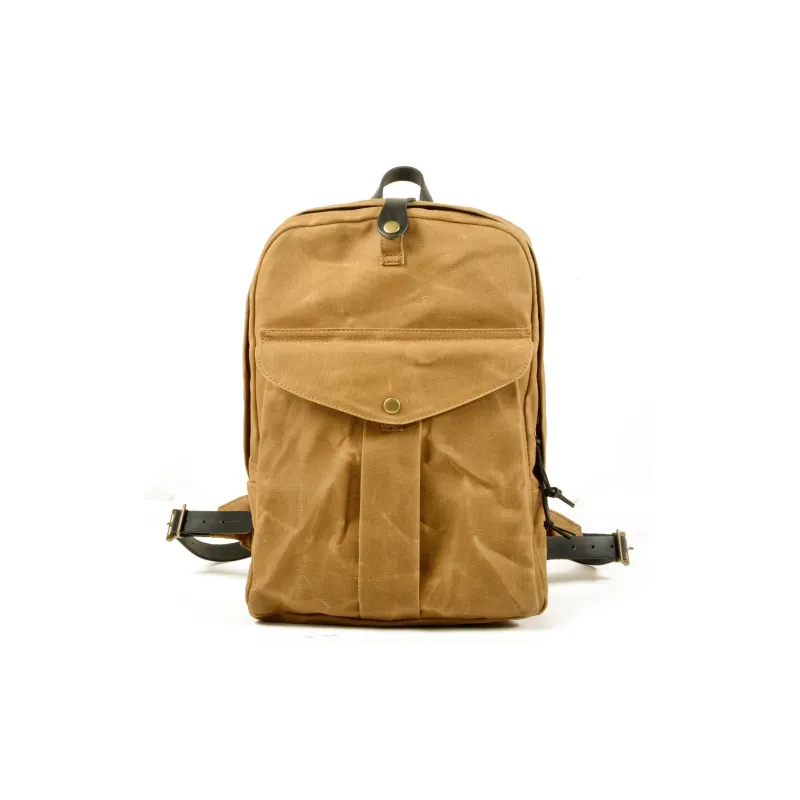 PULUWIRR Cow Leather Canvas Backpack For Men Regular Unisex Khaki Army Green Black Gray Green-0