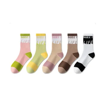 LUOLIAN Mid Calf Socks Women's 5 Pack