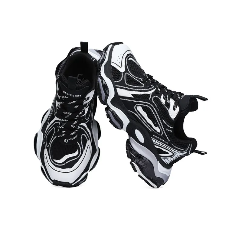 U7 Breathable Height Increasing Chunky Sneakers Men's-1