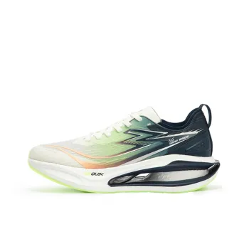 361° Cushioned Slip Resistant Abrasion Resistant Breathable Low Top Training Running Shoes Men's White Blue
