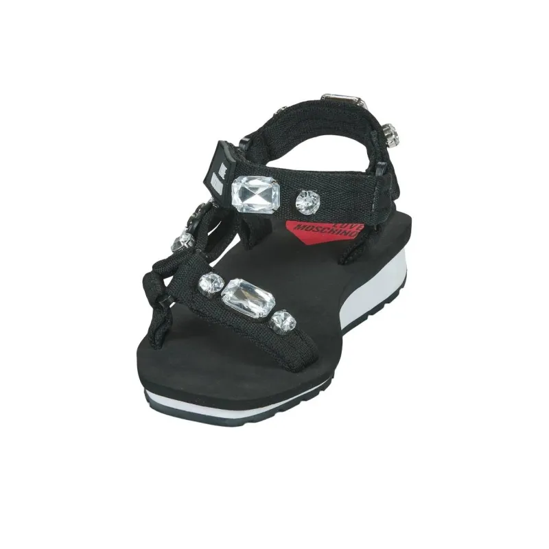 LOVE MOSCHINO Beach Sandals Women's Black-3