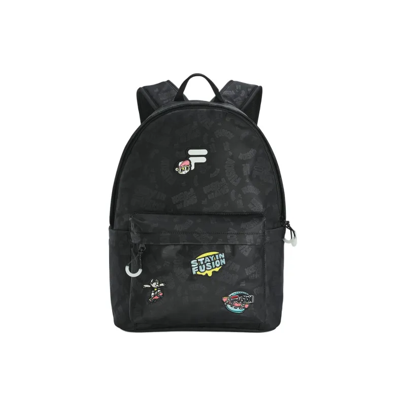 FILA FUSION PANDA MEI Collaboration Fabric Backpack Extra Small Unisex Black-0
