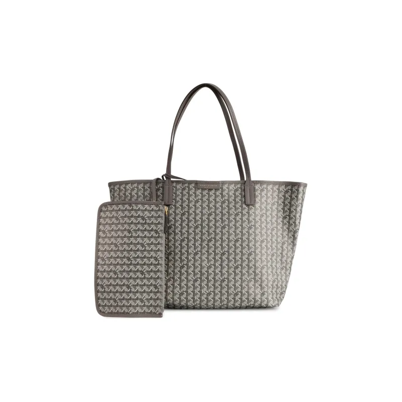 TORY BURCH Ever-Ready Series Coated Canvas Combo Bag Tote Bag Shopping Bag Handbag Shoulder Bag Women's Graphite Gray-1