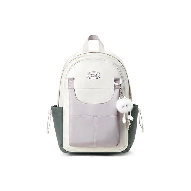 MR.ACE HOMME Polyester Backpack Regular Unisex Deep Sea Green/Chocolate Gray/Misty Purple Gray/Sweet Cool Black-13