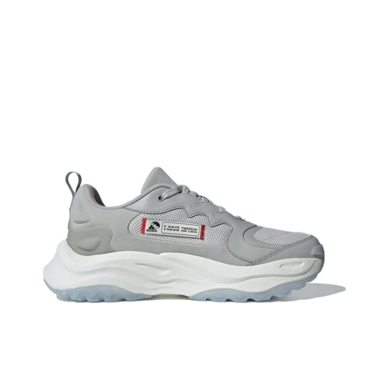 Adidas Maxxwavy Cushioning Anti Slip And Wear Resistant Low Top Chunky Sneakers Unisex White Gray-1