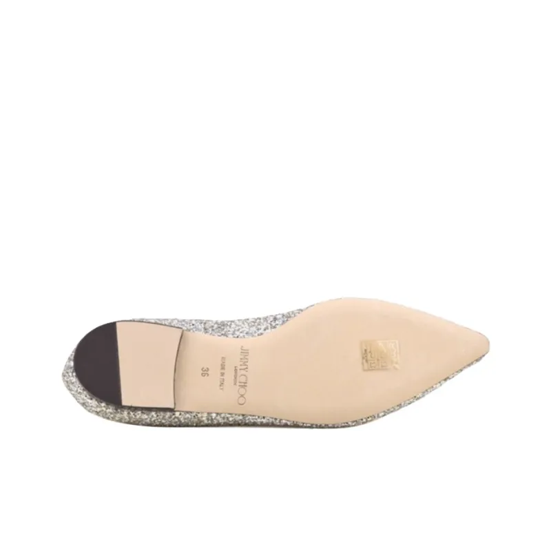 Jimmy Choo ROMY Flat Shoes Women's Champagne Gold-4