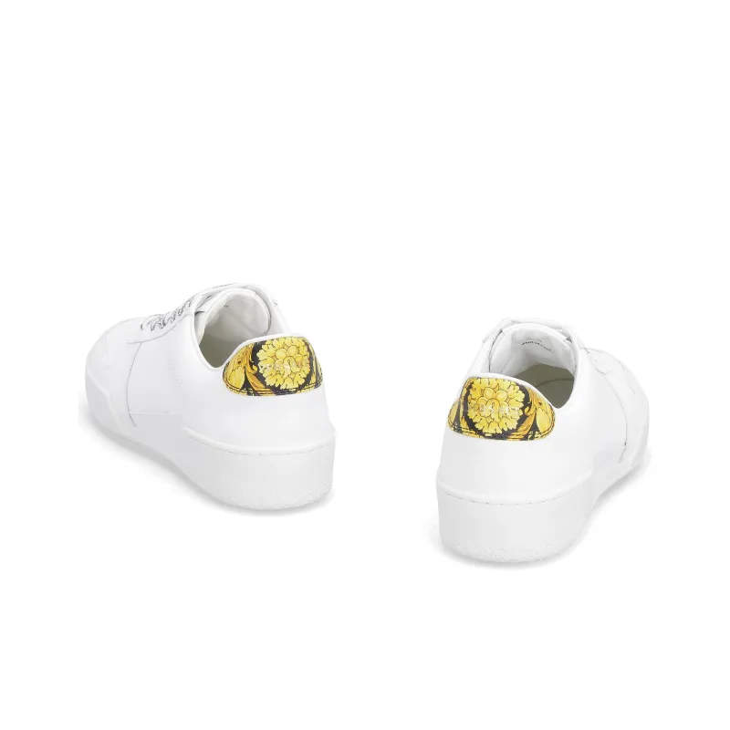 VERSACE Virtus Ilus White Baroque Print Heel-3