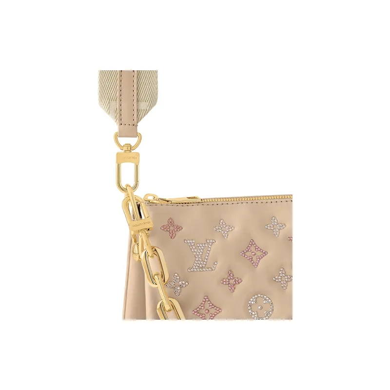 LOUIS VUITTON Coussin Lambskin Shoulder Bag, Crossbody Bag, Handbag Trumpets Women's Nude Pink-5
