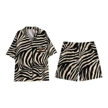 Yue Nei Pajama Set Women's Apricot Black