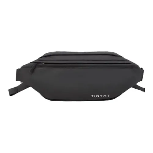 TINYAT PU Shoulder Bag Crossbody Bag Fanny Pack Small Size Men's Black