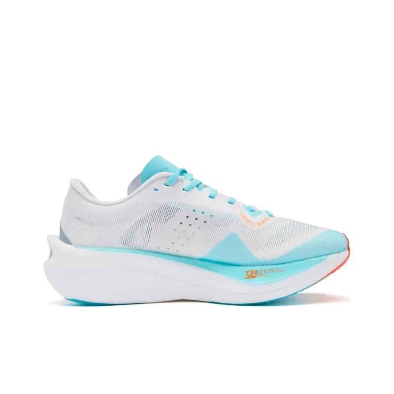 QIAODAN Flying Shadow PB4.0 Cushioning Anti Slip And Wear Resistant Low Top Marathon Running Shoes Men's White Blue-2