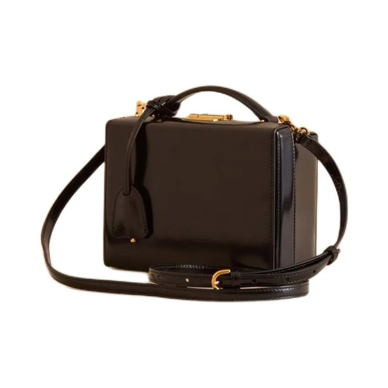 MARK CROSS Calfskin Handbag Shoulder Bag Crossbody Bag Women's Black-2