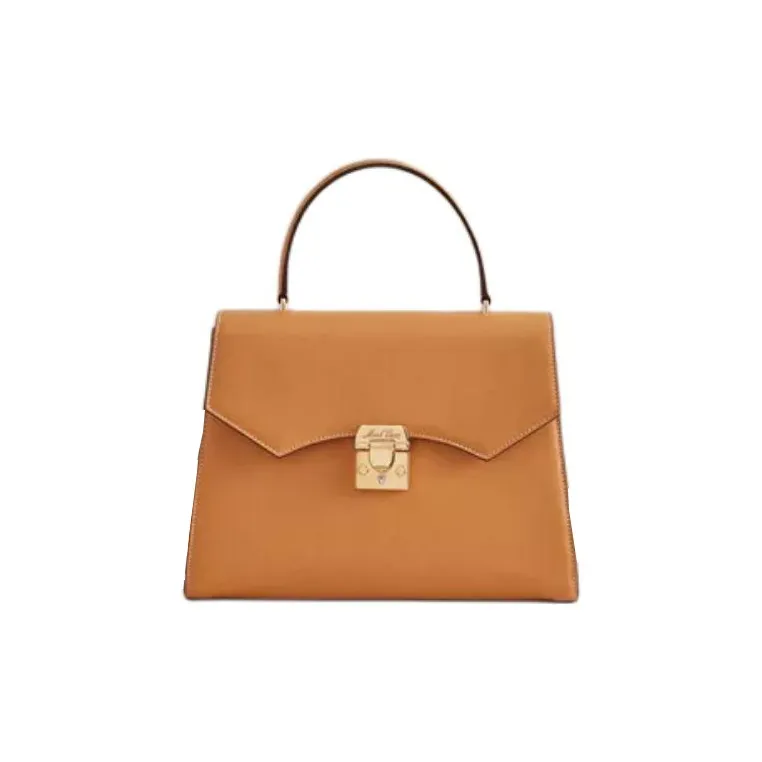 MARK CROSS Calfskin Handbag Women's Camel-0