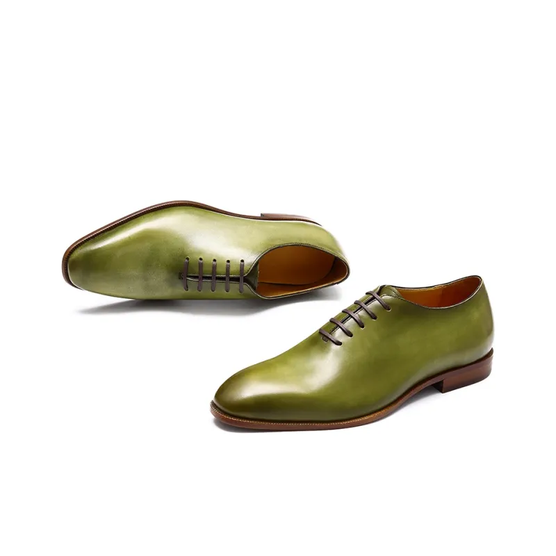 ASTON M.JAZZ Dress Shoes Men Low Top Earth Yellow/Light Green-12