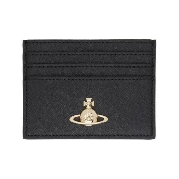 Vivienne Westwood Faux Leather Card Clip Card Holder Men's Black