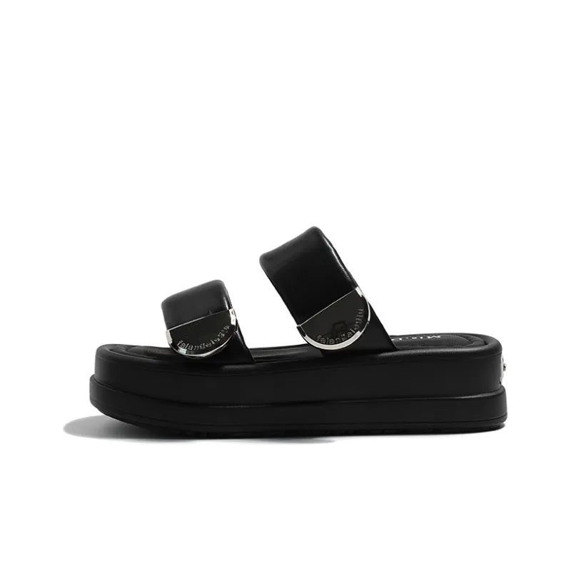 MIS. DANNY Slip-Resistant Slippers Women's Black/Beige/Pink-0