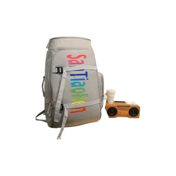 TINYAT Oxford Backpack Regular Unisex Gray/Yellow Green/Black