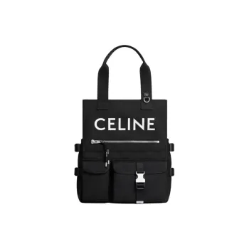 CELINE Nylon One Shoulder Handbag Men's Black