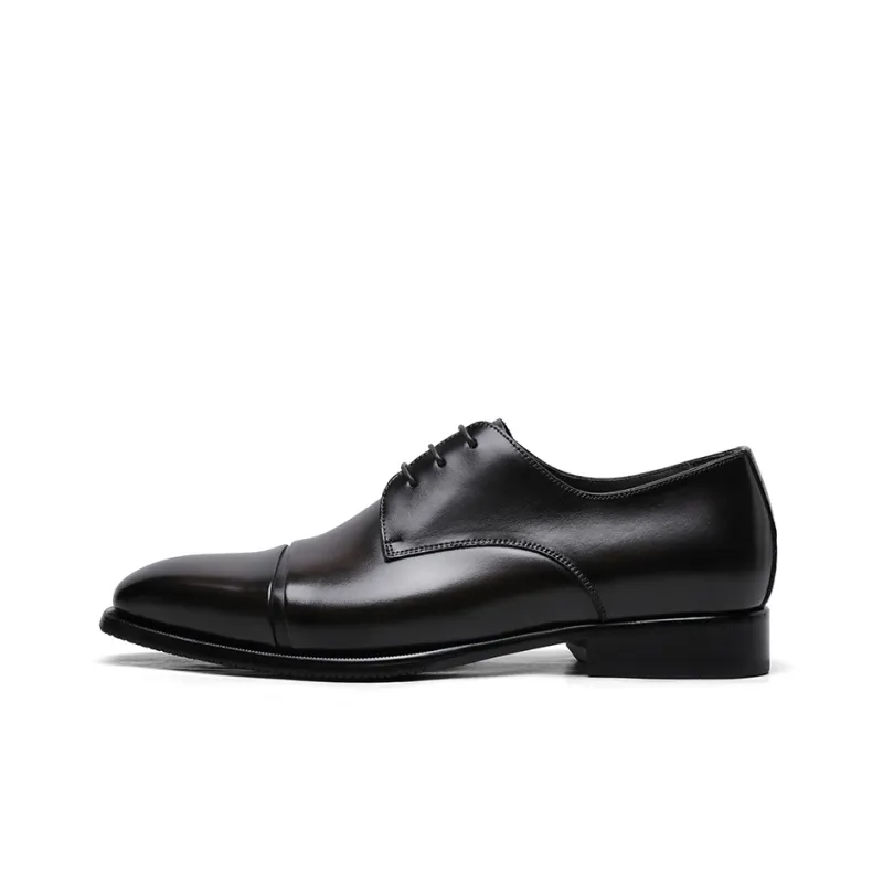GOLDLION Dress Shoes Men's Dark Coffee-1