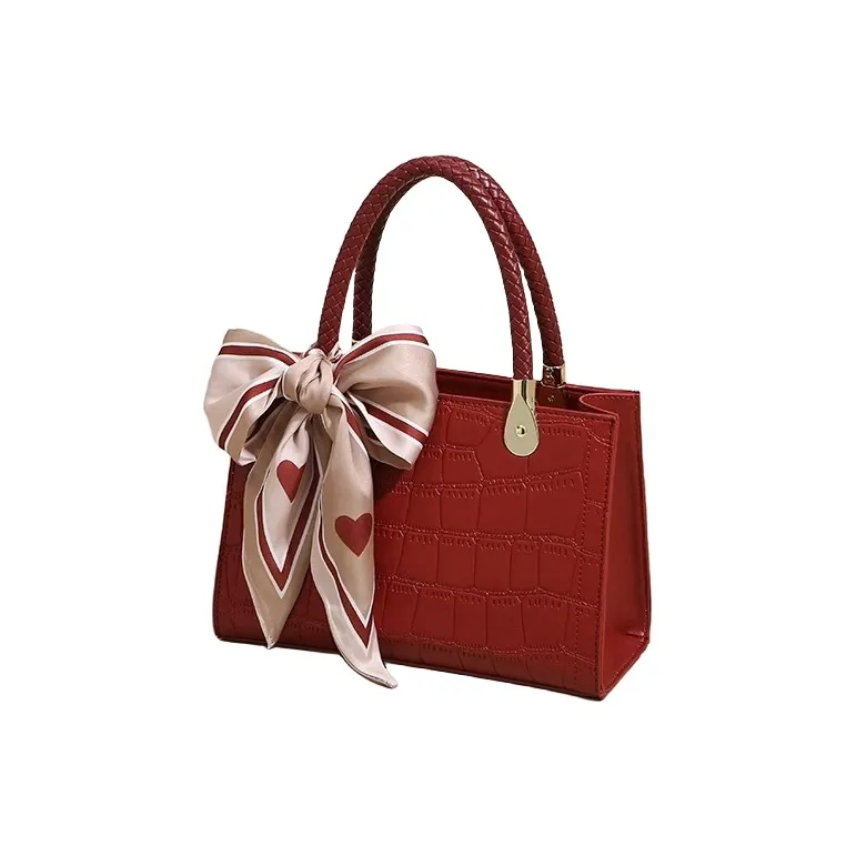 PESASRIE Microfiber Synthetic Leather Shoulder Bags Handbags Regular Women's Red/Black/Blue-1