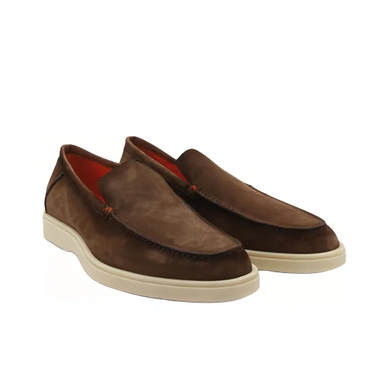 Santoni Almond Toe Slip On Loafers-2