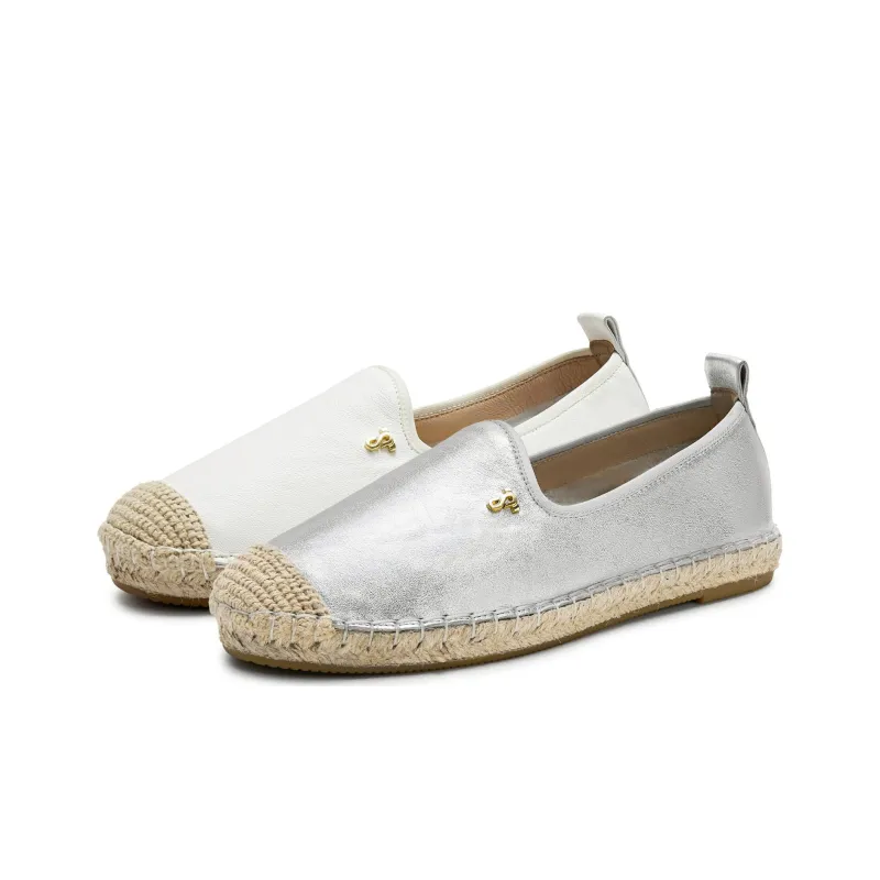 Staccato Espadrilles Women's Cream White/Moonlight Silver-6