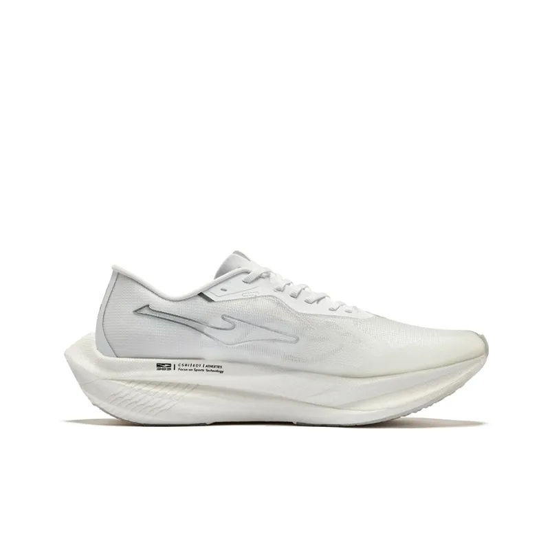 Erke Zhijing 2.0 Cushioning Rebound Low Top Running Shoes Men's White Dwarf-1