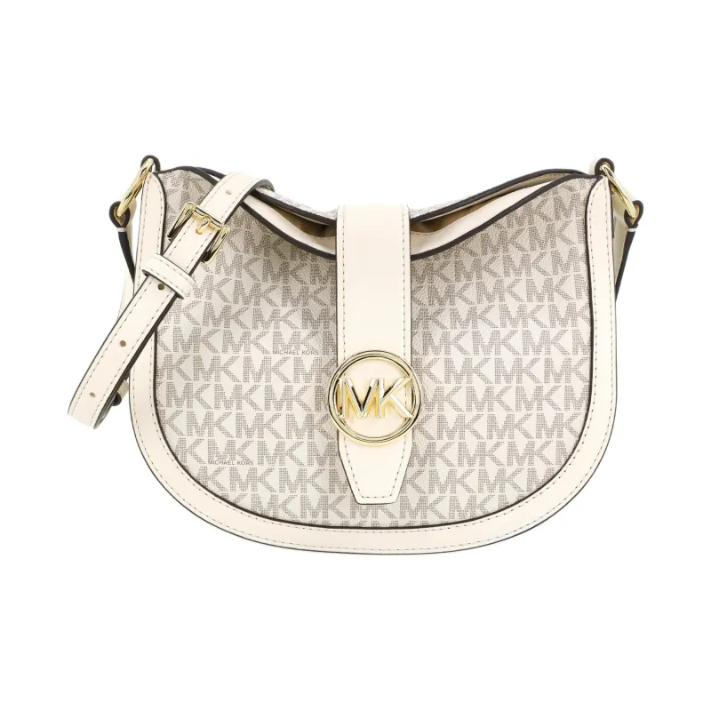 MICHAEL KORS Gabby Canvas Saddle Bag Shoulder Bag Crossbody Bag Small Size Women's Cream White-0