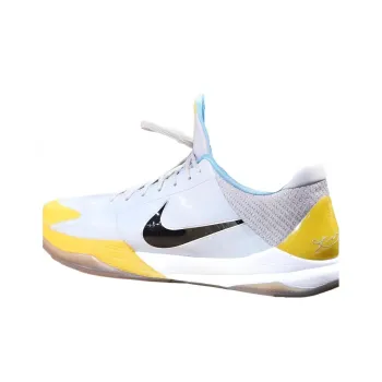 Nike Zoom Kobe 5 Protro PE Cushioning Wear Resistant Low Top Basketball Shoes Men's White Yellow