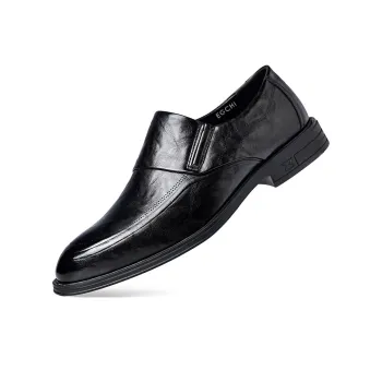 EGCHI Dress Shoes Men Mid Top Black