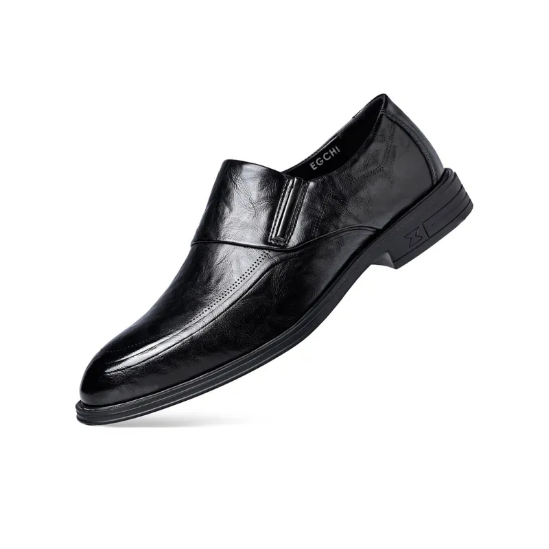 EGCHI Dress Shoes Men Mid Top Black-0