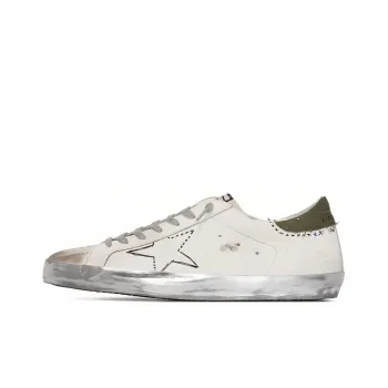 Golden Goose Super Star Stylish Skateboarding Shoes Men's White Distressed Style