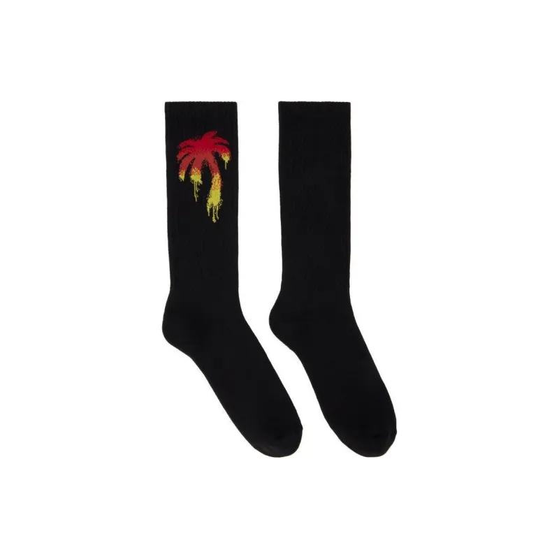 PALM ANGELS Mid Calf Socks Men's Black-1