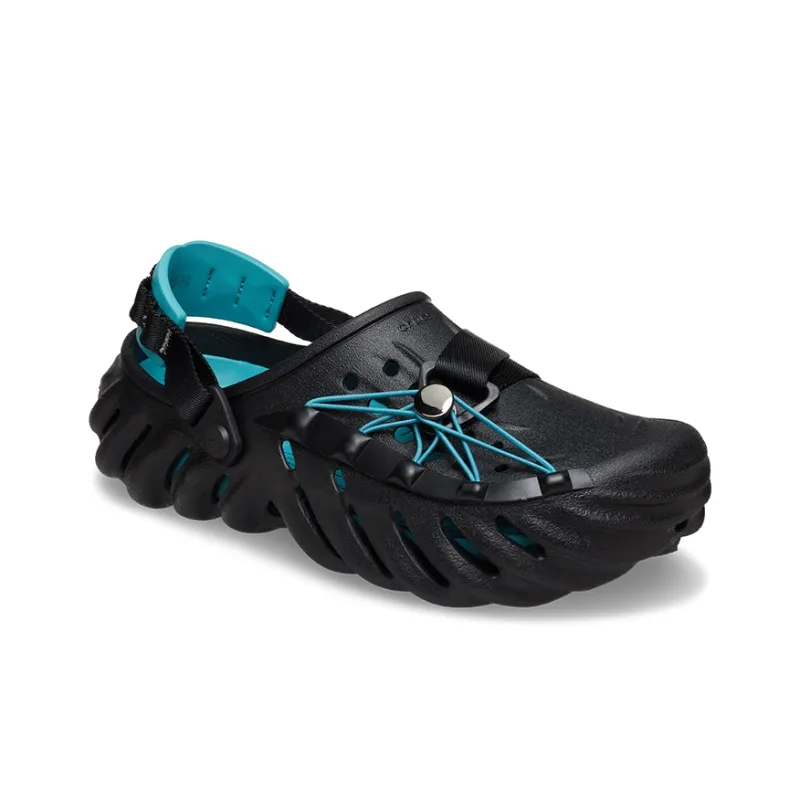 Crocs Echo Reflective Laces Clog 'Black Teal'-2