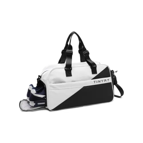TINYAT Oxford Gym Bag Medium Size Unisex White Black
